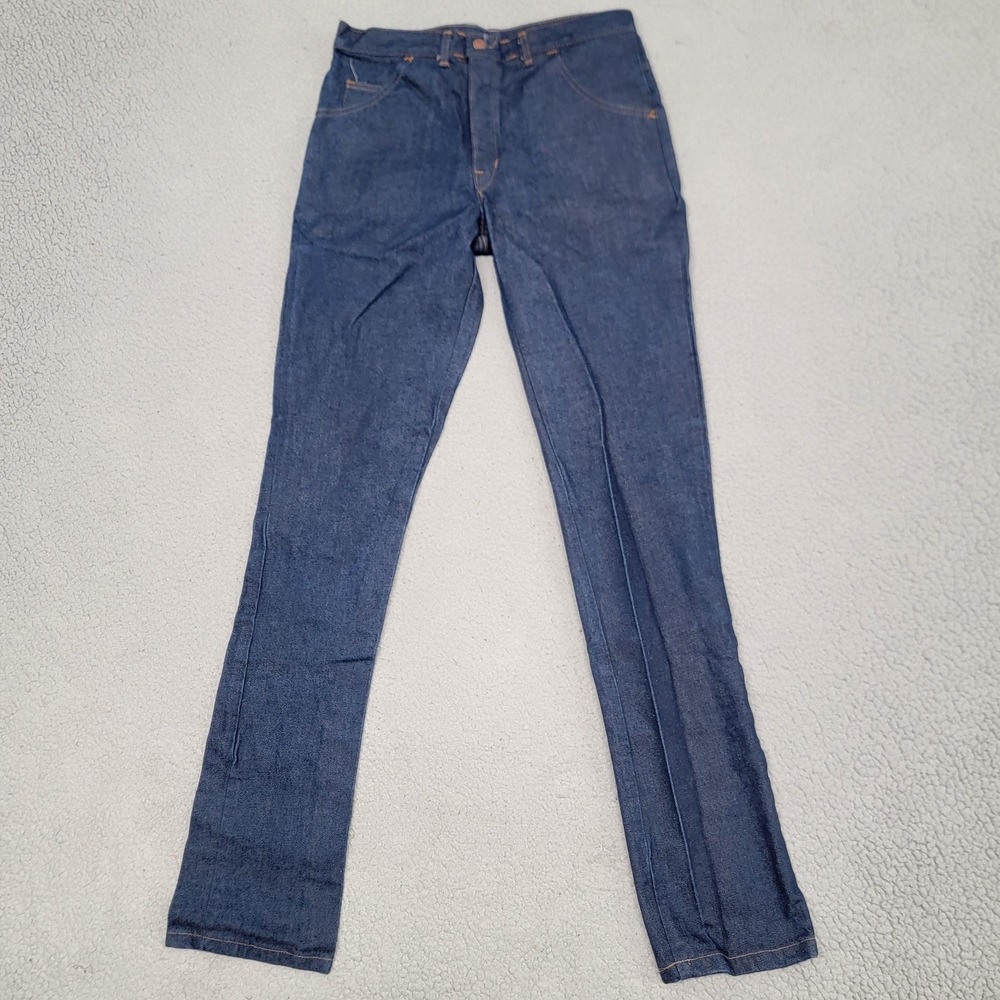 Vintage 70s McJeans Jeans Mens 31x36 Blue Slim Straight Dark Wash USA Scovill
